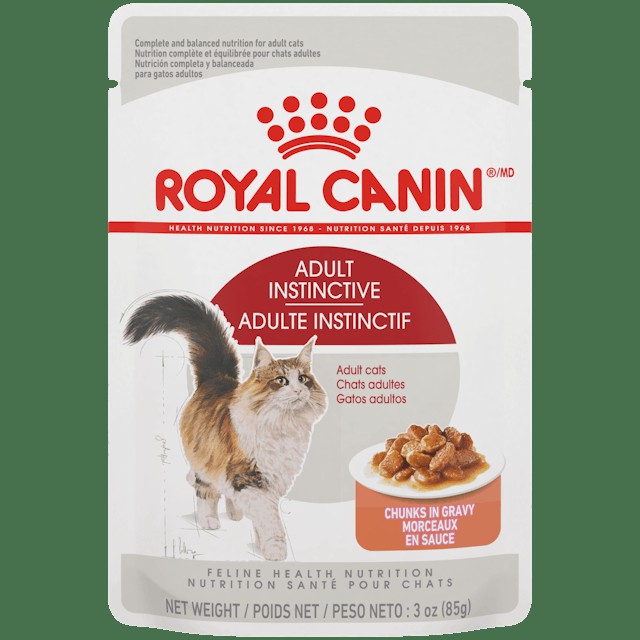 Royal Canin Adult Instinctive Chunks In Gravy Pouch Wet Cat Food 12 x 85g | BZYAK2379