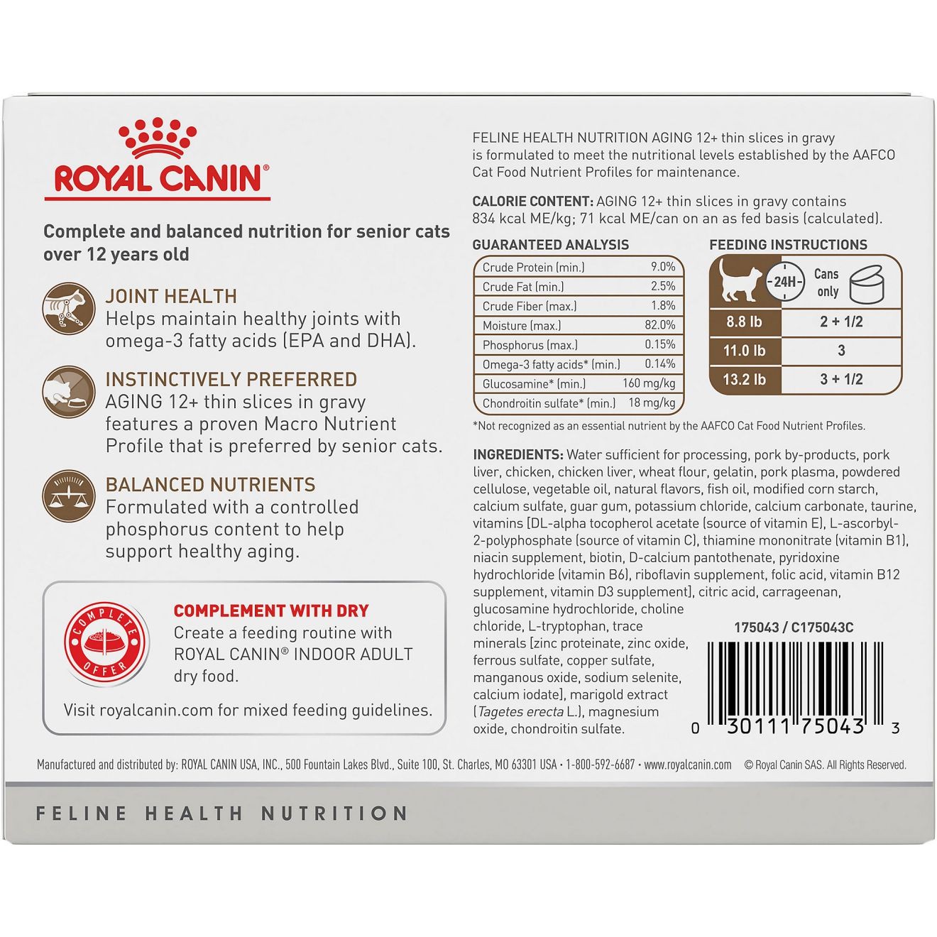 Royal Canin Aging 12+ Thin Slices in Gravy Wet Cat Food 24 x 85g | CJNHV5273