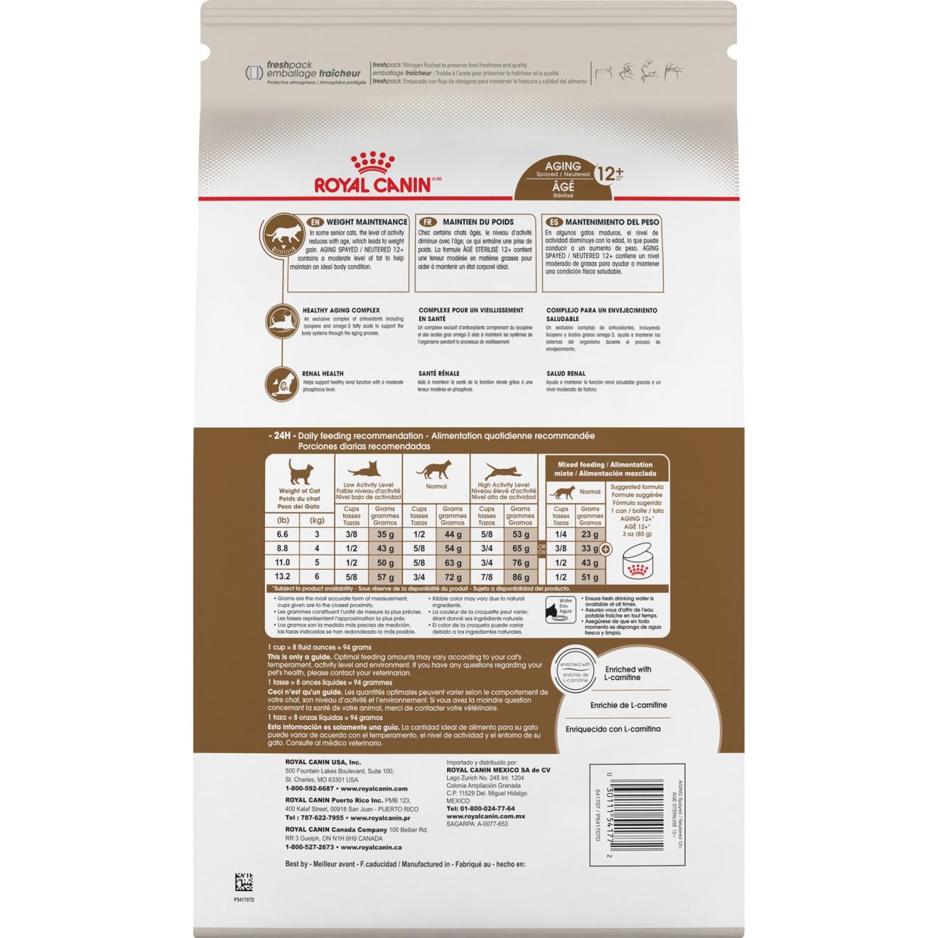 Royal Canin Aging Spayed / Neutered 12+ Dry Cat Food 3kg | OVWCK8725