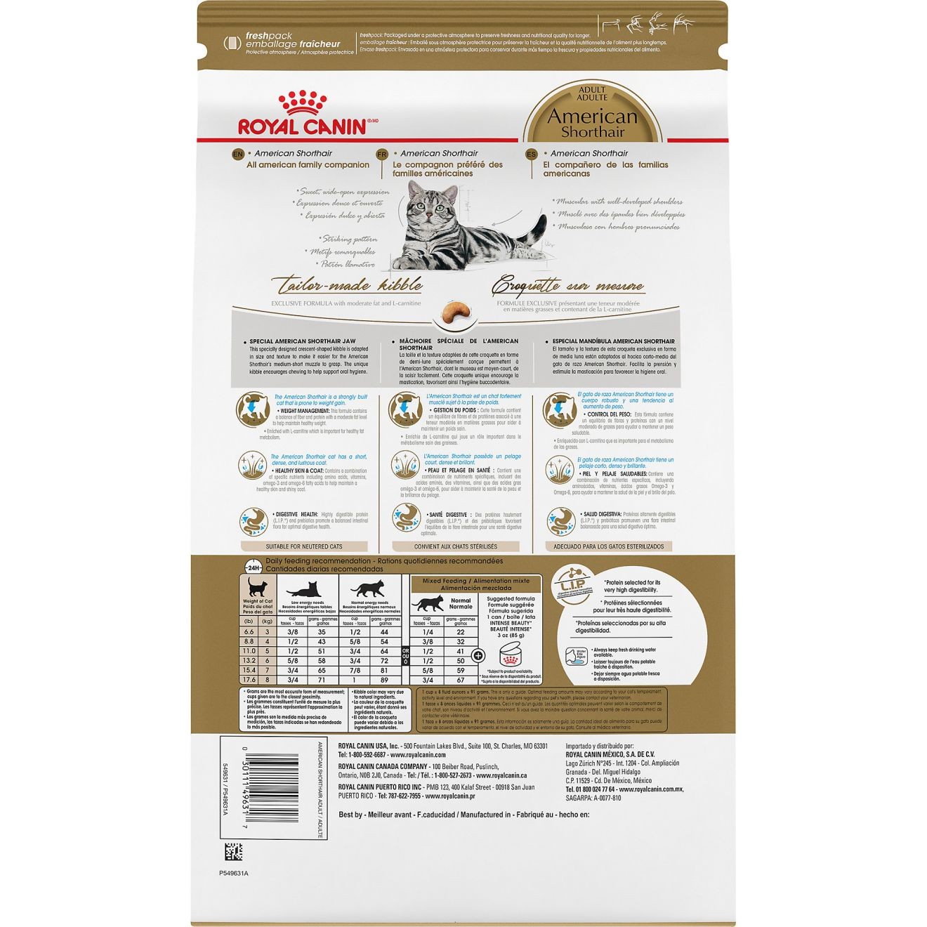 Royal Canin American Shorthair Adult Dry Cat Food 2.5kg | ORDMA4830