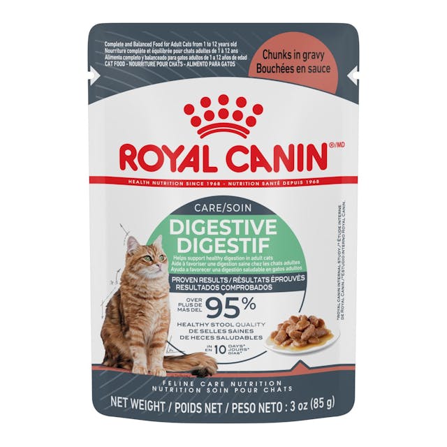 Royal Canin Digestive Care Chunks In Gravy Pouch Wet Cat Food 12 x 85g | PQGRO3734