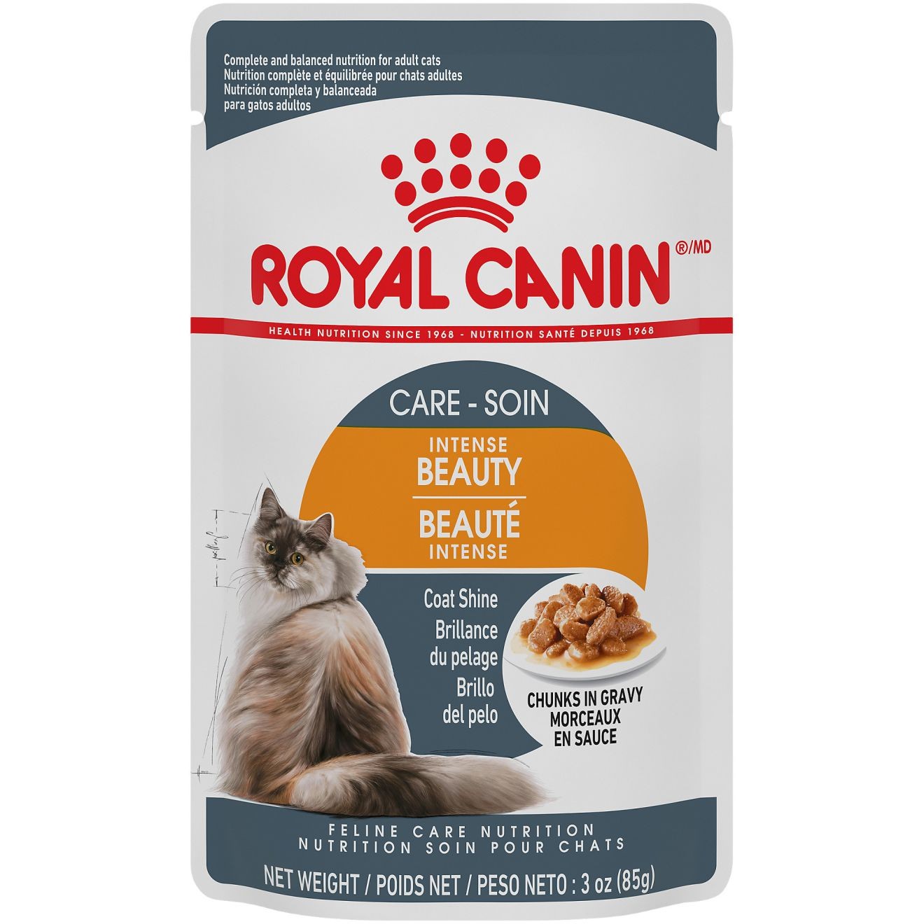 Royal Canin Hair & Skin Care Chunks In Gravy Pouch Wet Cat Food 24 x 85g | UOYBJ0345