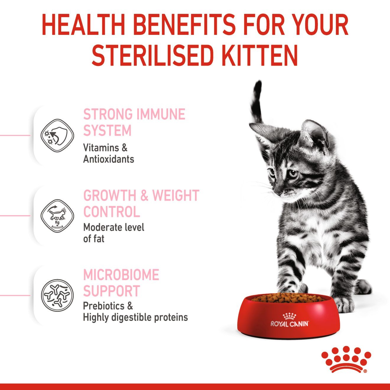 Royal Canin Kitten Spayed/Neutered Dry Cat Food 1kg | LUQSH2078