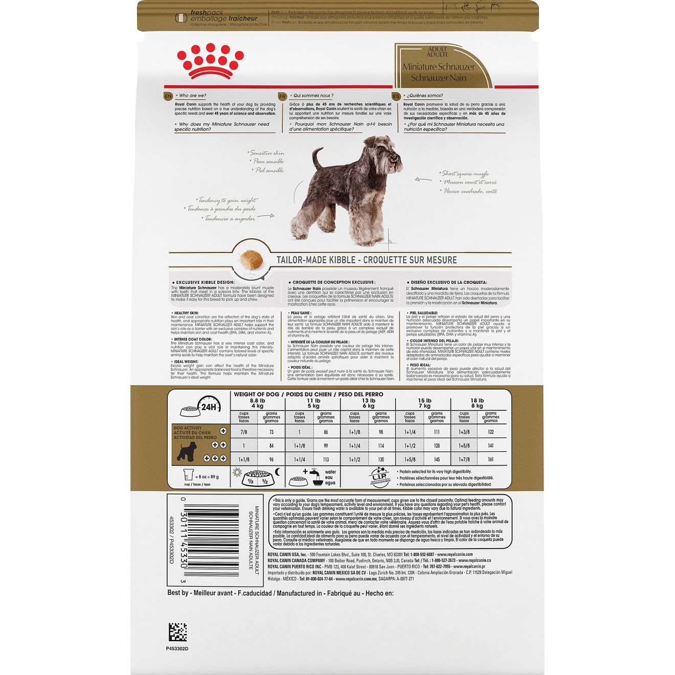 Royal Canin Miniature Schnauzer Adult Dry Dog Food 4.5kg | VJGKP2648