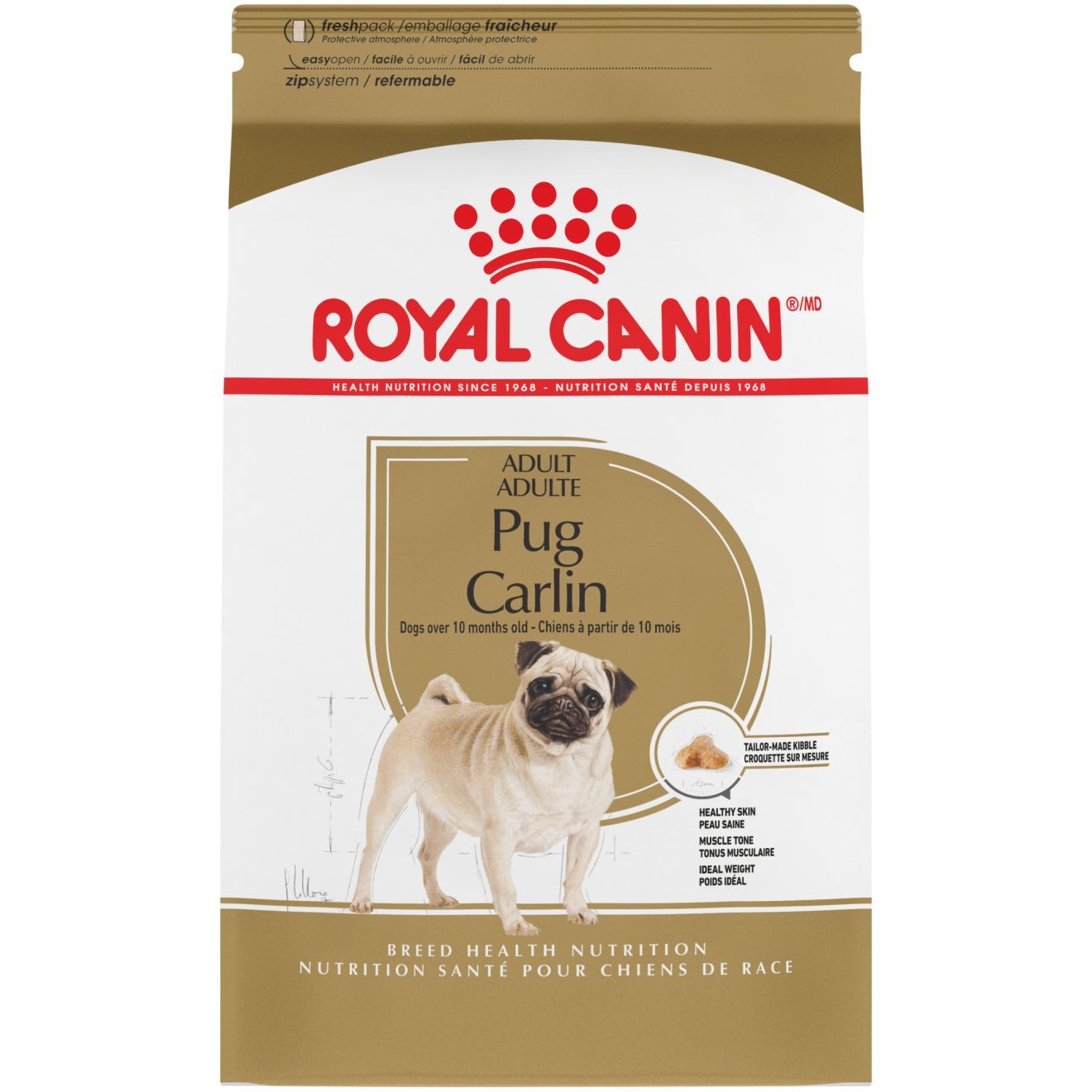 Royal Canin Pug Adult Dry Dog Food 4.5kg | QGNOR5781