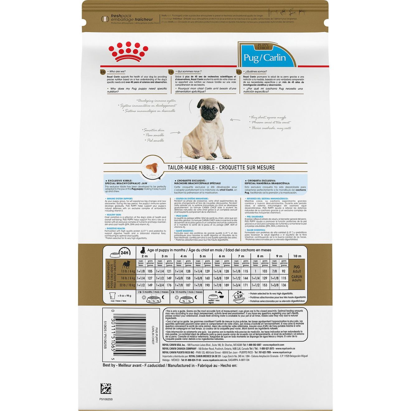 Royal Canin Pug Puppy Dry Dog Food 1kg | YGZFU1204