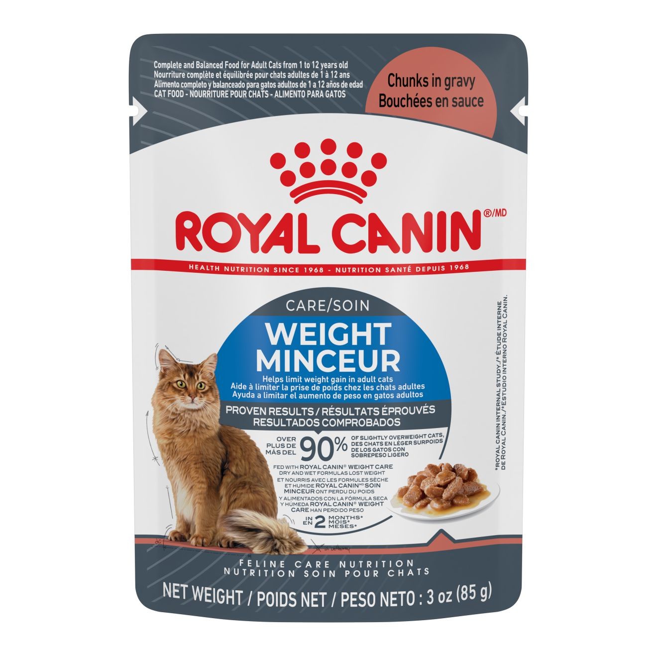 Royal Canin Weight Care Chunks In Gravy Pouch Wet Cat Food 12 x 85g | DEHMW0237